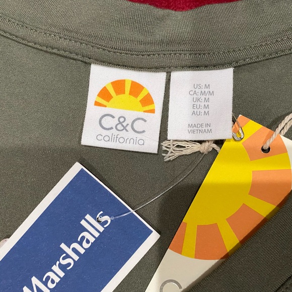 C&C California t-shirt dress  light olive Size M - Picture 4 of 4